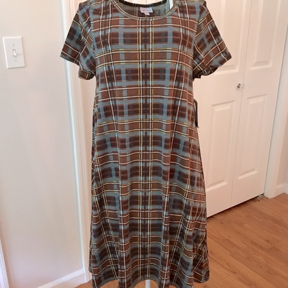 Plaid Carly Swing Dress by LuLaRoe - Picture 1 of 6